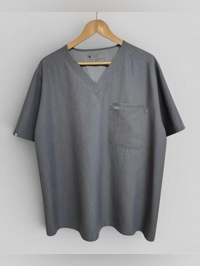 Figs Technical Scrub Top Graphite Gray Size 3XL